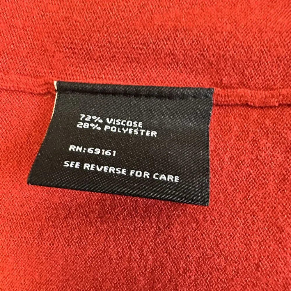 Etcetera Women's Red Crewneck Dome Buttons Cardigan Sweater Sz XS
